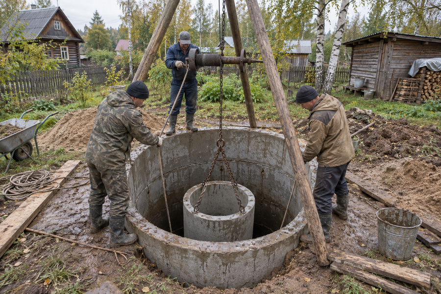 Углубить на колец